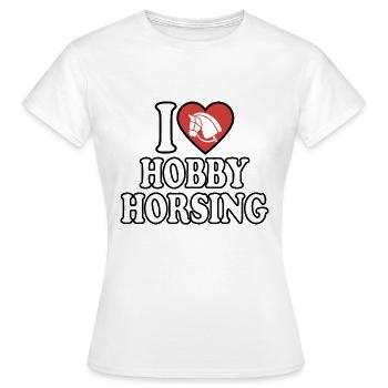 J’aime Hobby Horsing - Coeur - Hobby - T-shirt Femme - blanc - Devant - AI Model Female 172 dark (172cm)