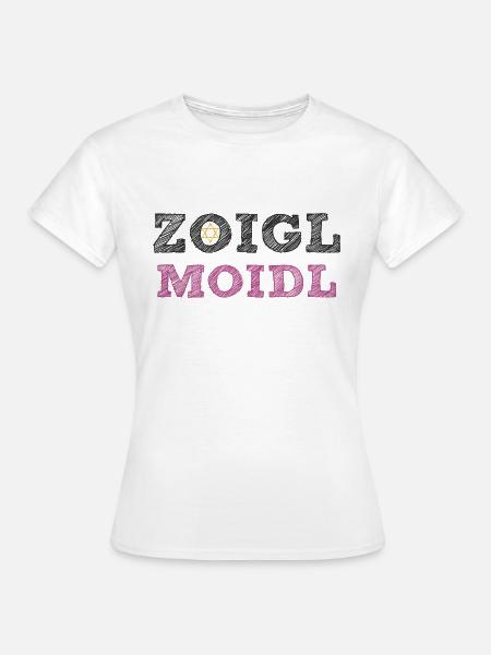 Zoigl Moidl - Frauen T-Shirt - Weiß