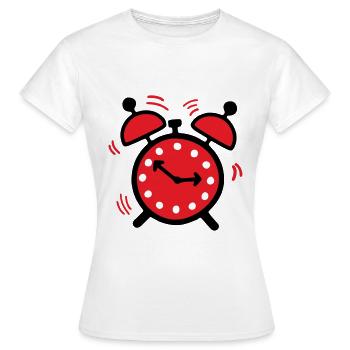 Aufwachen - Nicht am Morgen - Spät - Frauen T-Shirt - Weiß - Vorne - AI Model Female 172 dark (172cm)