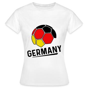 Deutschland Fußball Nationalmannschaft Flagge - Frauen T-Shirt - Weiß - Vorne - AI Model Female 172 dark (172cm)