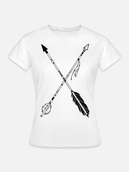 Indianer Pfeile - Frauen T-Shirt - Weiß
