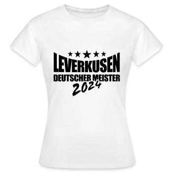 Leverkusen - Deutscher Meister 2024 - Frauen T-Shirt - Weiß - Vorne - AI Model Female 172 dark (172cm)