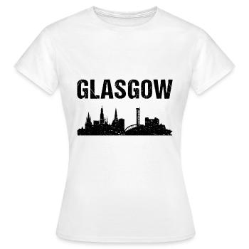 Glasgow Skyline - Frauen T-Shirt - Weiß - Vorne - AI Model Female 172 dark (172cm)