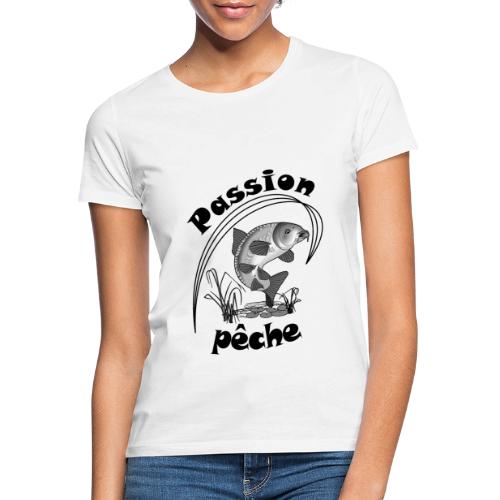 peche carpiste passion carpe tee shirt fond clair - T-shirt Femme