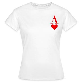 Heart Ace - Women's T-Shirt - white - Front - AI Model Female 172 dark (172cm)