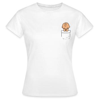 Peanuts Design Charlie Brown Pensive - Women's T-Shirt - white - Front - AI Model Female 172 dark (172cm)