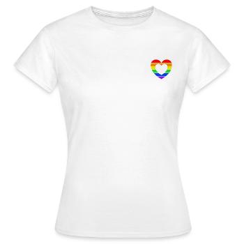 Communauté LGBTQ Pride Heart - T-shirt Femme - blanc - Devant - AI Model Female 172 dark (172cm)