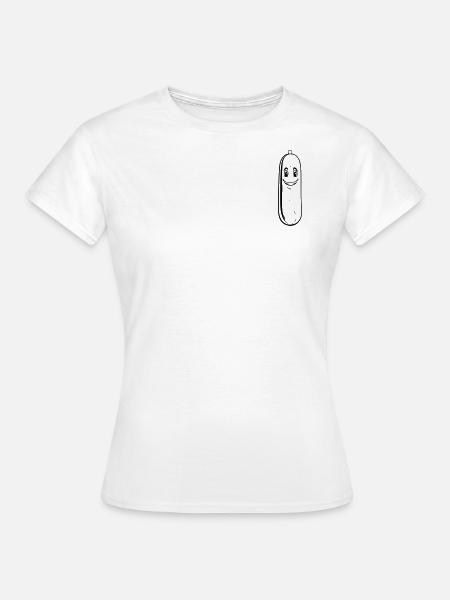 Gurke Umrisse - Frauen T-Shirt - Weiß