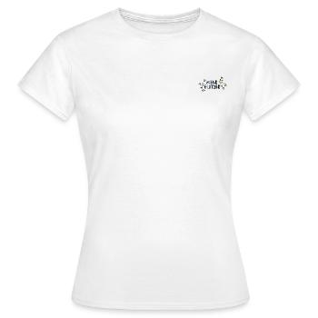 MehrGlitzer - Frauen T-Shirt - Weiß - Vorne - AI Model Female 172 dark (172cm)