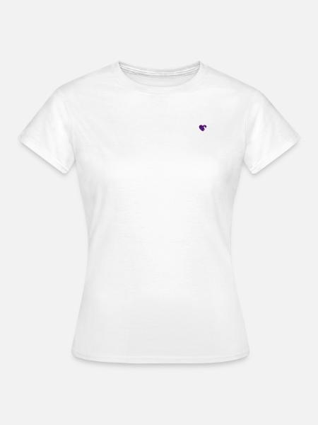 Herz & Hund - Frauen T-Shirt - Weiß