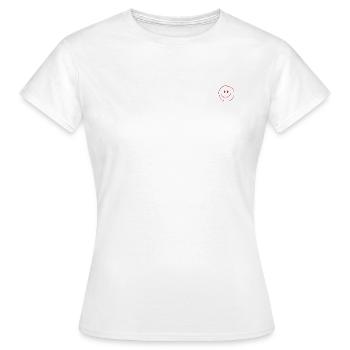 Smile in Rot - Frauen T-Shirt - Weiß - Vorne - AI Model Female 172 dark (172cm)