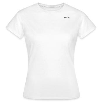 Code in Strings Black - Women's T-Shirt - white - Front - AI Model Female 172 dark (172cm)