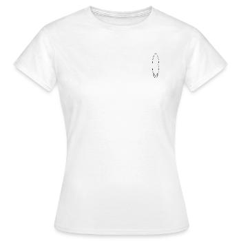Surfboard - Women's T-Shirt - white - Front - AI Model Female 172 dark (172cm)
