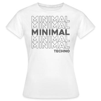 Techno minimale profonde - T-shirt Femme - blanc - Devant - AI Model Female 172 dark (172cm)