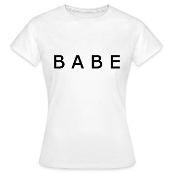 Babe - Frauen T-Shirt - Weiß - Vorne - AI Model Female 172 dark (172cm)