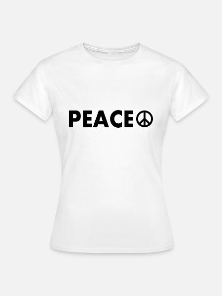 Peace - Frauen T-Shirt - Weiß