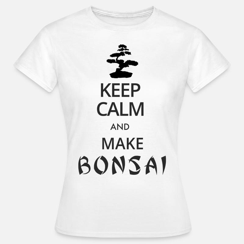 Keep Calm and make Bonsai - Women's T-Shirt - white