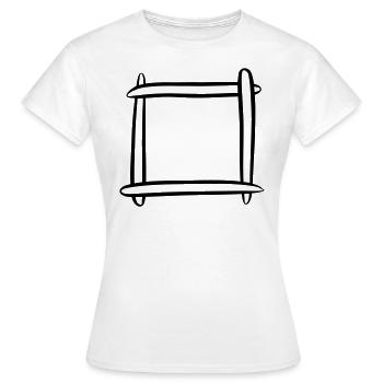 Decorative frame / picture frame. Template. - Women's T-Shirt - white - Front - AI Model Female 172 dark (172cm)
