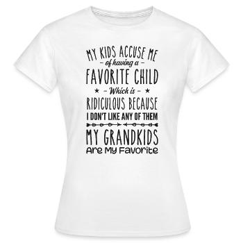 My Grandkids Are My Favorite Grandmother Grandma - Women's T-Shirt - white - Front - AI Model Female 172 dark (172cm)