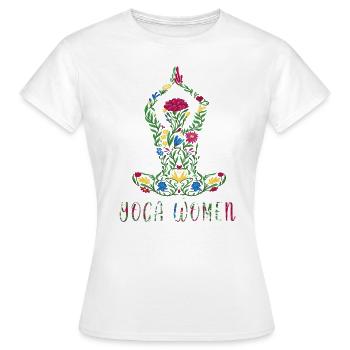 Yoga Women Namaste Meditation Spiritual Zen - Women's T-Shirt - white - Front - AI Model Female 172 dark (172cm)