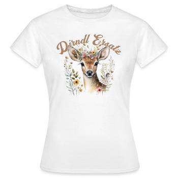 Reh Dirndl Ersatz - Frauen T-Shirt - Weiß - Vorne - AI Model Female 172 dark (172cm)