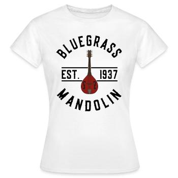 Bluegrass Musik Bluegrass Mandolin EST 1937 - Frauen T-Shirt - Weiß - Vorne - AI Model Female 172 dark (172cm)