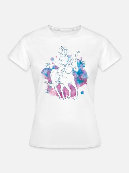 Bibi auf Sabrina Line Art Schmetterlinge - Frauen T-Shirt - Weiß