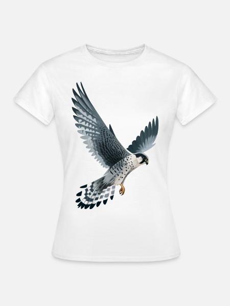 Wanderfalke im Flug - Frauen T-Shirt - Weiß