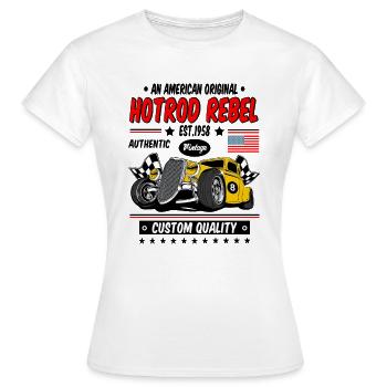 Rockabilly Hotrod Socken Hop Dance Vintage 50er Jahre - Frauen T-Shirt - Weiß - Vorne - AI Model Female 172 dark (172cm)