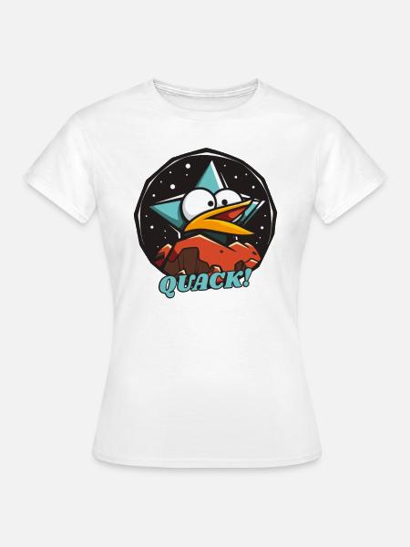 Alberne Ente: Quak! - Frauen T-Shirt - Weiß