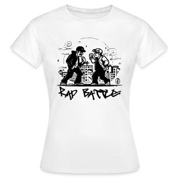 Urban Street Hop-Hop: Ein Rap-Battle - Frauen T-Shirt - Weiß - Vorne - AI Model Female 172 dark (172cm)