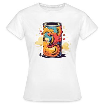 Un conteneur nuageux, un nuage peut - T-shirt Femme - blanc - Devant - AI Model Female 172 dark (172cm)