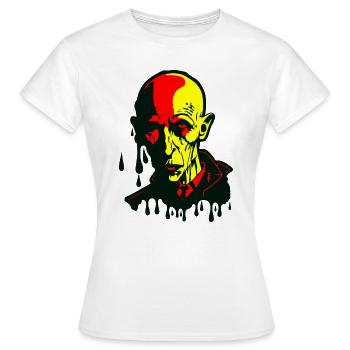 Drapeau allemand Nosferatu Vampire - T-shirt Femme - blanc - Devant - AI Model Female 172 dark (172cm)