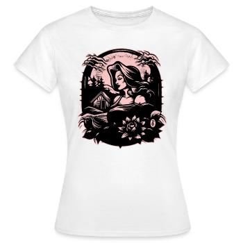 Rose Mère Nature Dame - T-shirt Femme - blanc - Devant - AI Model Female 172 dark (172cm)
