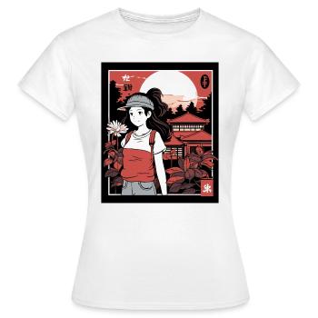 Erwachsen werden, Manga und Anime Mädchen Urlaub - Frauen T-Shirt - Weiß - Vorne - AI Model Female 172 dark (172cm)