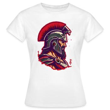 Griechischer Trojaner Troja - Ikone eines Krieger - Frauen T-Shirt - Weiß - Vorne - AI Model Female 172 dark (172cm)