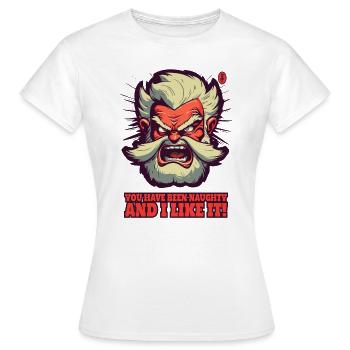 Sosie du Père Noël, tu étais méchant - T-shirt Femme - blanc - Devant - AI Model Female 172 dark (172cm)