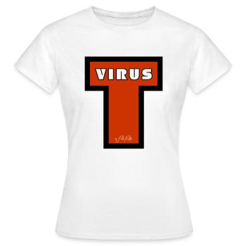 Virus T - T-shirt Femme - blanc - Devant - AI Model Female 172 dark (172cm)