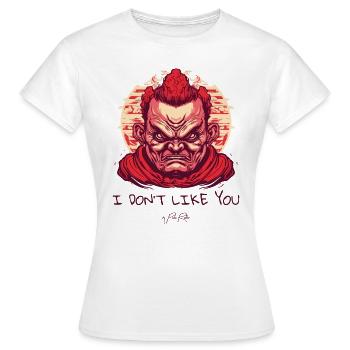 je ne vous aime pas bien - T-shirt Femme - blanc - Devant - AI Model Female 172 dark (172cm)