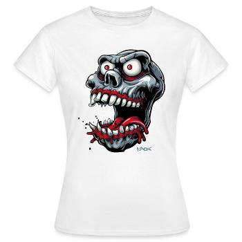 Ne deviens jamais complètement fou II - T-shirt Femme - blanc - Devant - AI Model Female 172 dark (172cm)