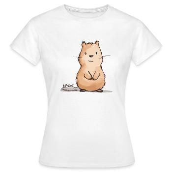 Cute chubby beaver - Women's T-Shirt - white - Front - AI Model Female 172 dark (172cm)