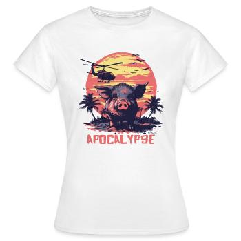 Cochon de l’apocalypse - T-shirt Femme - blanc - Devant - AI Model Female 172 dark (172cm)