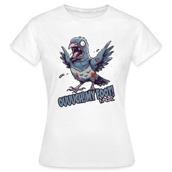Aua, mein Fuß, Zombie-Taube - Frauen T-Shirt - Weiß - Vorne - AI Model Female 172 dark (172cm)