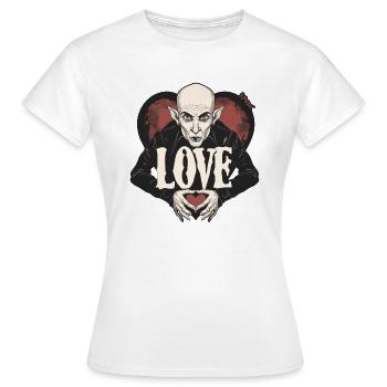 Nosferatu Heart et Vampire Love - T-shirt Femme - blanc - Devant - AI Model Female 172 dark (172cm)