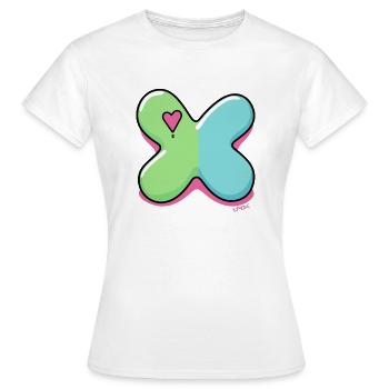 Markiere ein X, wenn du Herzen liebst - Frauen T-Shirt - Weiß - Vorne - AI Model Female 172 dark (172cm)