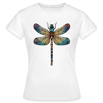 Ein riesige Cartoon Libelle - Frauen T-Shirt - Weiß - Vorne - AI Model Female 172 dark (172cm)