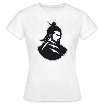 Ein Samurai im Schatten - Frauen T-Shirt - Weiß - Vorne - AI Model Female 172 dark (172cm)