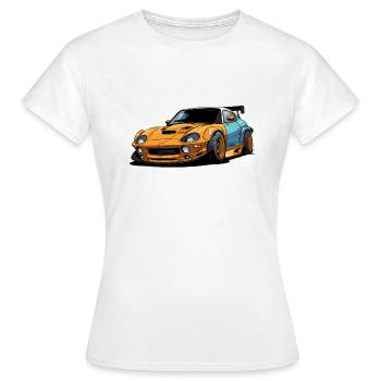 Voiture de sport de bande dessinée cool - T-shirt Femme - blanc - Devant - AI Model Female 172 dark (172cm)