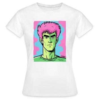 Helle Farben: Lee der Karate Bruce - Frauen T-Shirt - Weiß - Vorne - AI Model Female 172 dark (172cm)