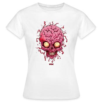 Anger and a big brain - Women's T-Shirt - white - Front - AI Model Female 172 dark (172cm)